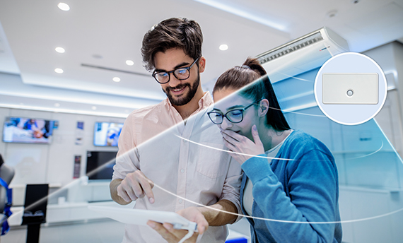 Датчик движения — функция напольного блока FDE-VH мультисплит-системы Митсубиси хеви